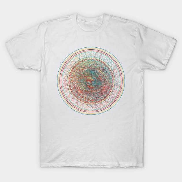 colorful abstract circle geometric illustration T-Shirt by meisuseno